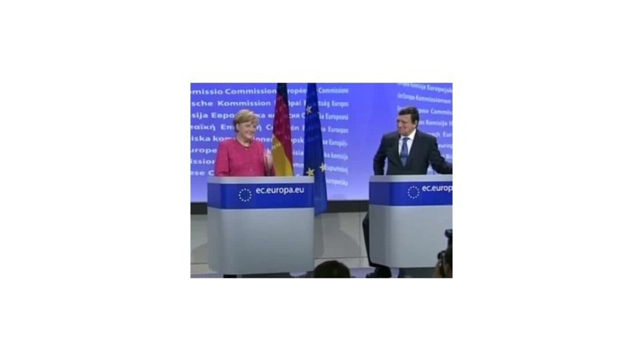 Angela Merkelová a José Manuel Barroso o kríze v eurozóne