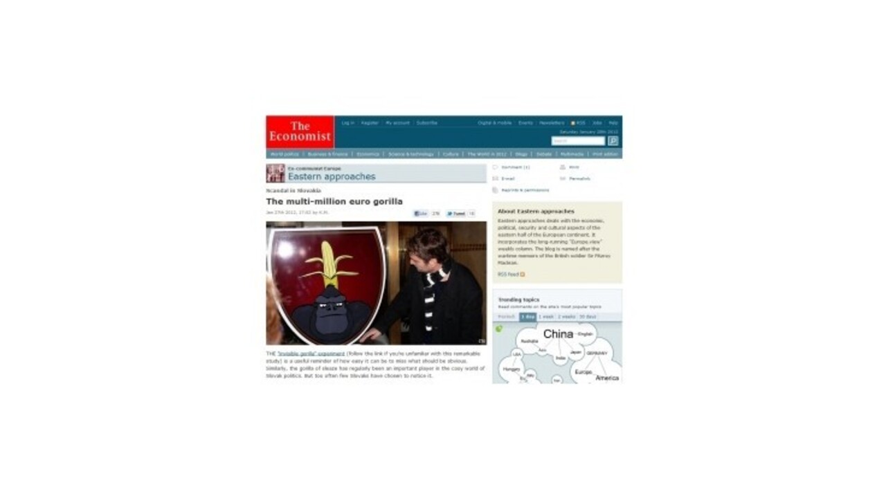 O Gorile píše aj vplyvný The Economist