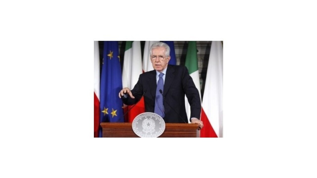Rím potrebuje iba morálnu podporu Nemecka, tvrdí Monti