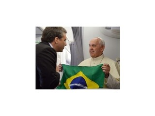 Pápež František priletel na návštevu Brazílie