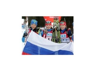 Na biatlonovej štafete triumfovali Rusky, Slovensky jedenáste
