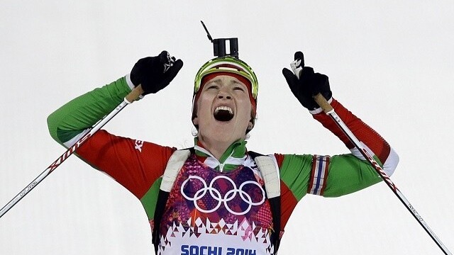 Darja Domračevová (SITA/AP)