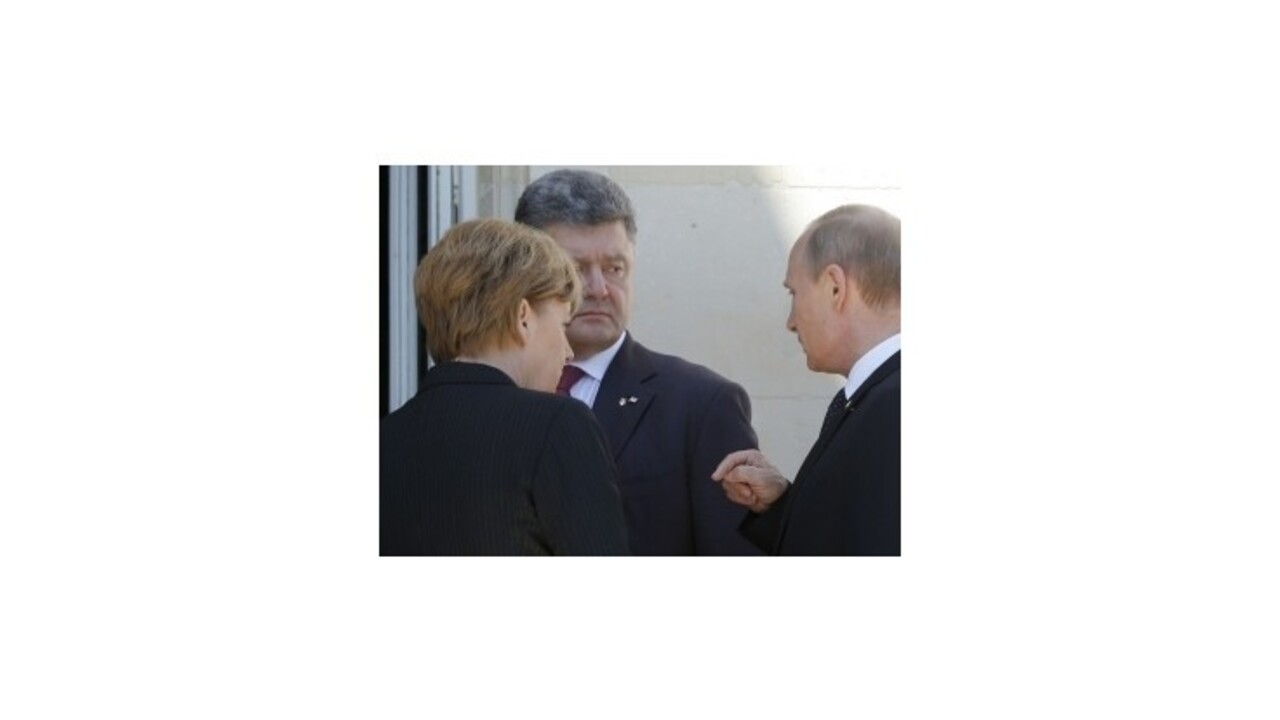 Putin sa v prítomnosti Merkelovej stretol s Porošenkom