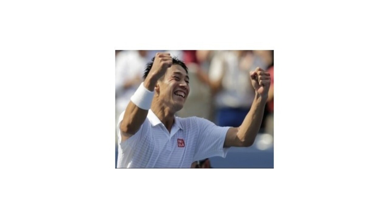 Japonec Nišikori v semifinále US Open vyradil jednotku Djokoviča