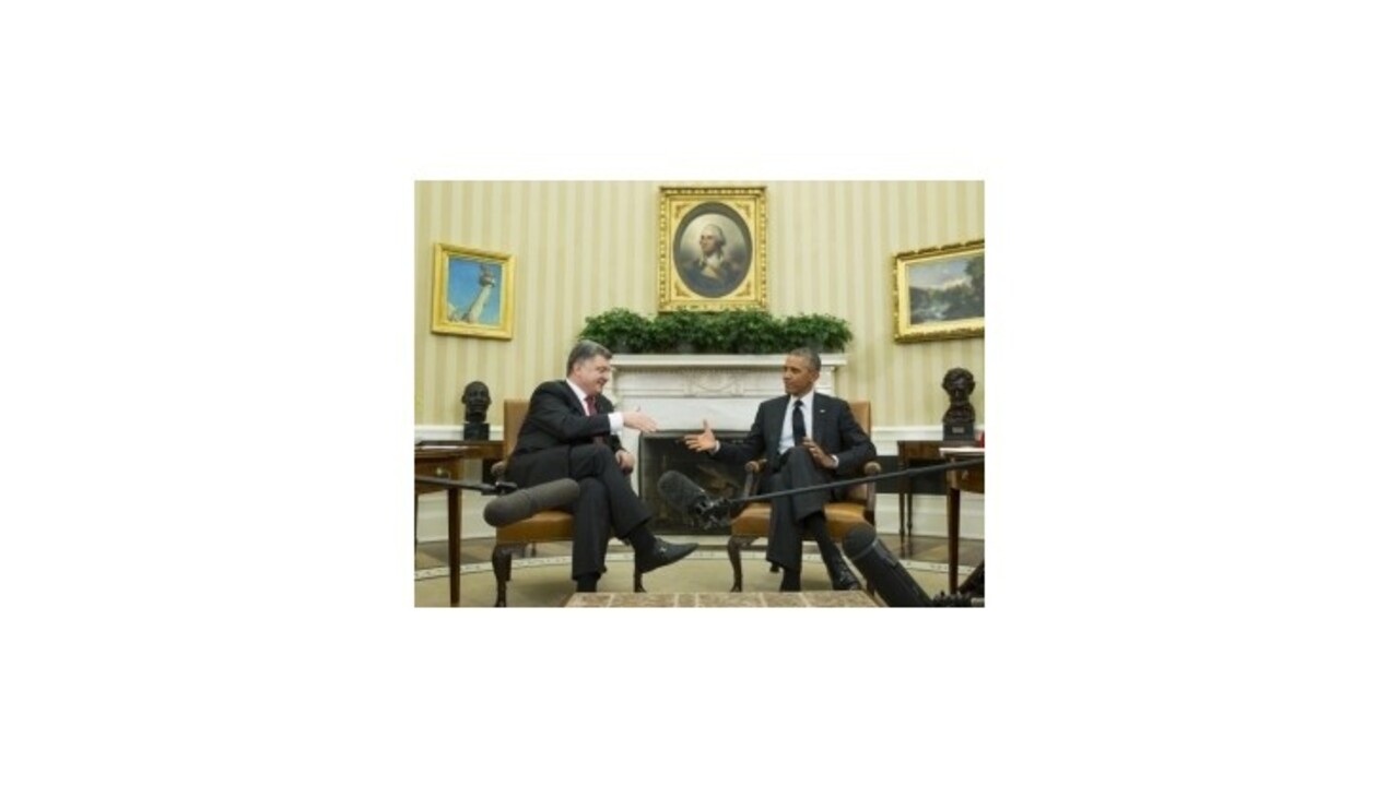 Ukrajinský prezident u Obamu so žiadosťou o zbrane neuspel