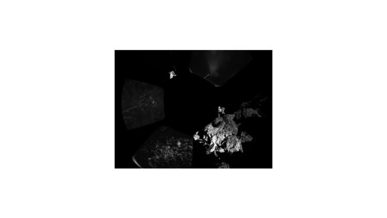 Modul Rosetty vytvoril panorámu okolia, na povrch kométy umiestnil teplomer