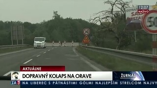Kľúčový most nevydržal nápor a paralyzoval dopravu na Orave