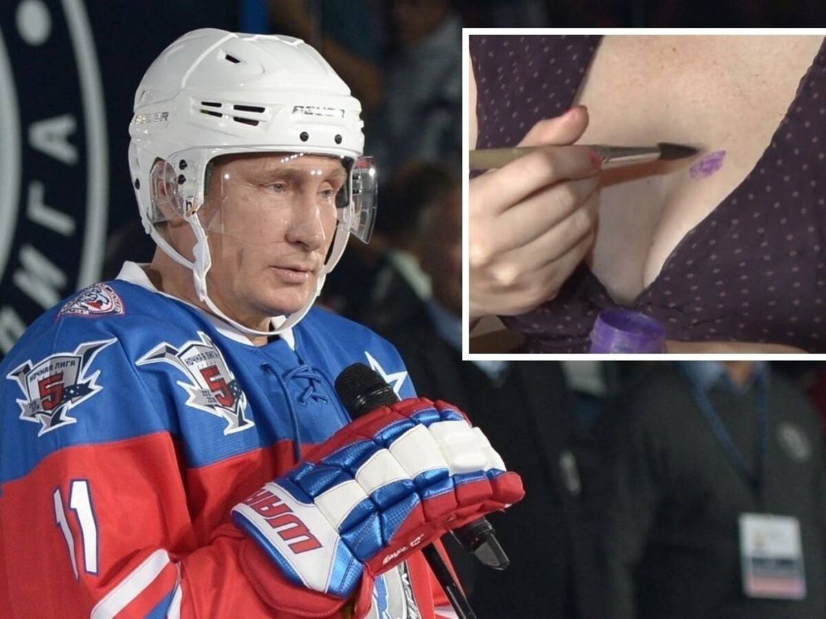 Oslávenec Putin dostal obraz maľovaný prsiami a nastrieľal 7 gólov