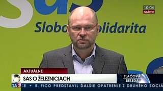 TB strany Sloboda a solidarita o železniciach