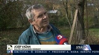 Bojnického záhradkára šokovala záhadná voda na dvore