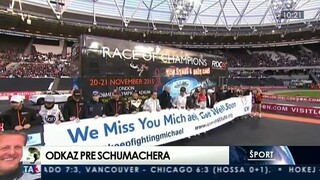Jazdci F1 vyjadrili na exhibičnom podujatí podporu Schumacherovi