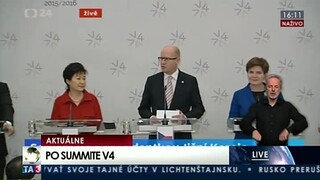 TB po samite V4 a Južnej Kórey