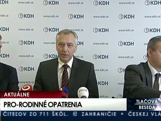 TB strany KDH o návrhoch pro-rodinných opatrení