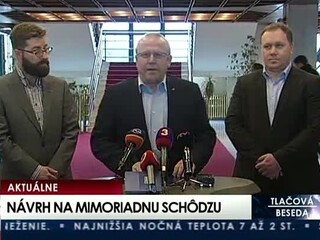 TB opozičných poslancov o návrhu na mimoriadnu schôdzu parlamentu