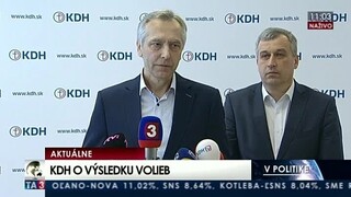 TB strany KDH o výsledkoch volieb