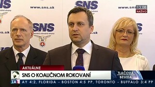 TB strany SNS o koaličných rokovaniach