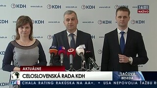 TB strany KDH o zasadnutí celoslovenskej Rady KDH