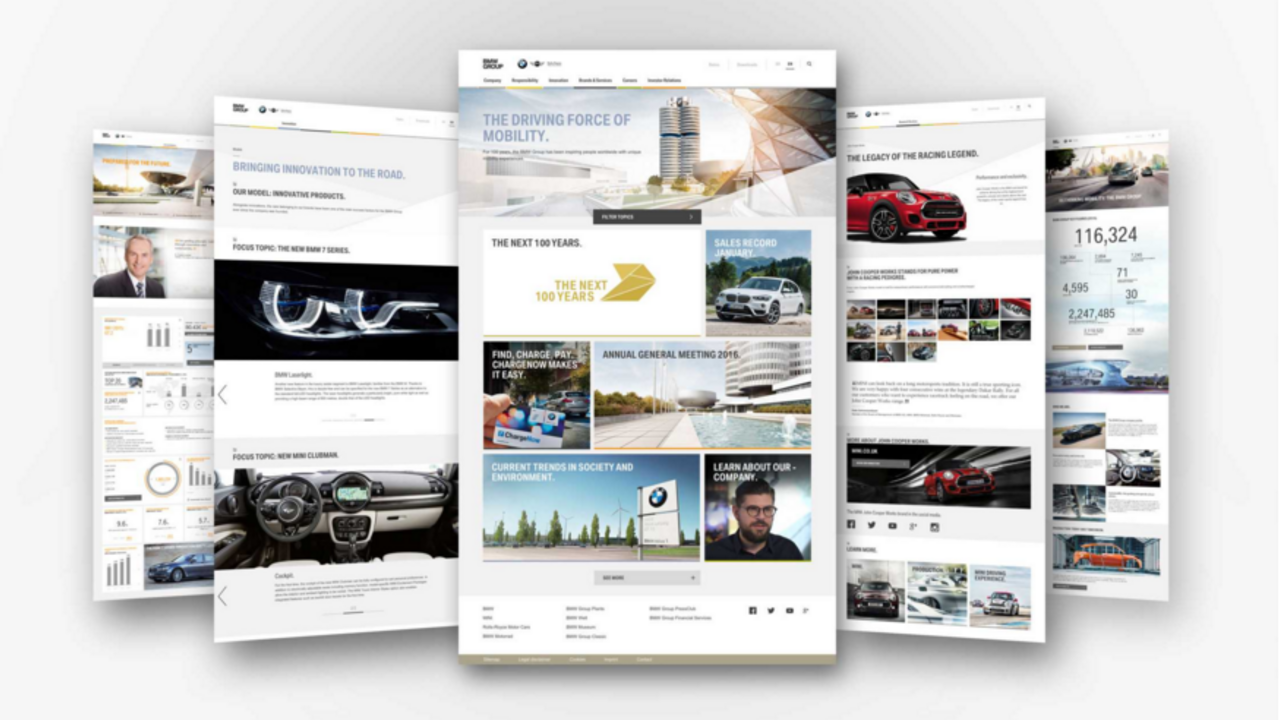 BMW Group predstavuje nový dizajn webových stránok