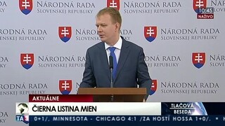 TB M. Beblavého o čiernej listine mien