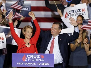 Republikánsky kandidát Ted Cruz si vybral za viceprezidentku Carly Fiorinaovú