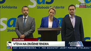 TB strany SaS o výzve na zrušenie tendra