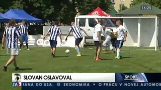 Futbalový Slovan oslavoval výročie, súčasťou programu aj krst knihy