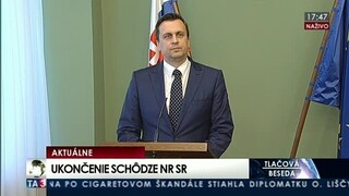 TB A. Danka k ukončeniu schôdze parlamentu