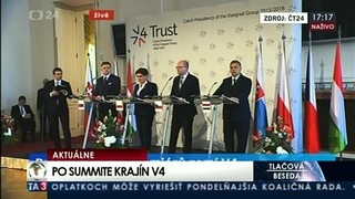 TB premiérov V4 po summite v Prahe
