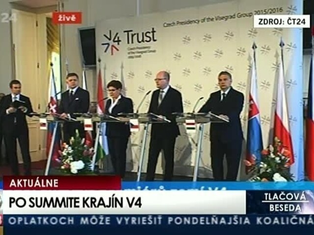 TB premiérov V4 po summite v Prahe