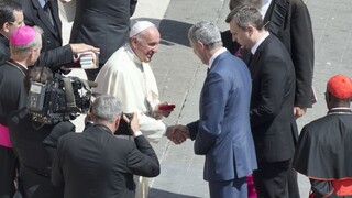 Danko a Bugár sa na Námestí svätého Petra stretli s pápežom Františkom