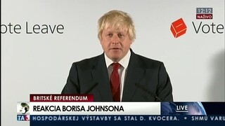 Vyhlásenie B. Johnsona po vyhlásení výsledku referenda