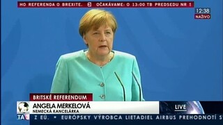 Vyhlásenie A. Merkelovej po vyhlásení výsledku referenda