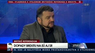 HOSŤ V ŠTÚDIU: E. Chmelár o dopadoch Brexitu na EÚ a SR