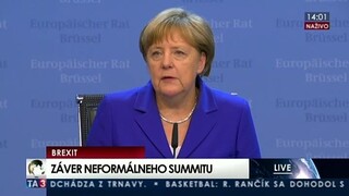 TB A. Merkelovej po skončení summitu lídrov Európskej únie