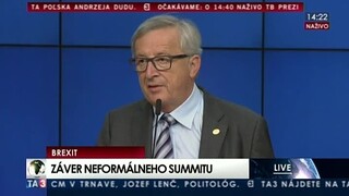 TB J. C. Junckera a D. Tuska po skončení summitu lídrov Európskej únie