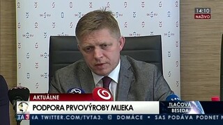 TB R. Fica a G. Matečnej o podpore prvovýroby mlieka na Slovensku