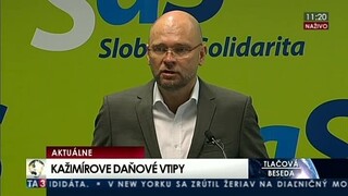 TB strany SaS na tému Kažimírove daňové vtipy