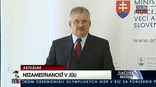 TB J. Richtera a M. Valentoviča o vývoji nezamestnanosti v júli