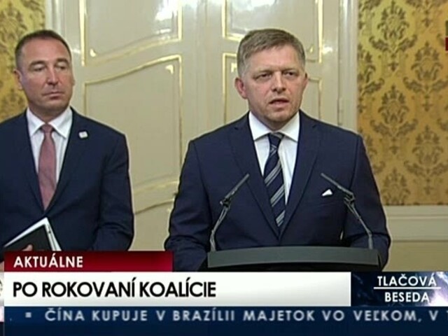 TB predsedov koaličných strán po skončení rokovania