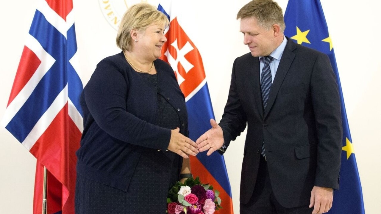 Fico privítal nórsku premiérku, hovorili aj o migrácii