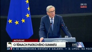 Prejav J. C. Junckera pred poslancami Európskeho parlamentu