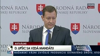 TB D. Lipšica o vzdaní sa poslaneckého mandátu