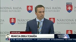 TB E. Tomáša o trestnom oznámení na jeho osobu