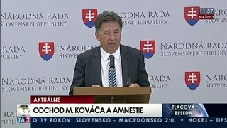TB J. Budaja o odchode M. Kováča a Mečiarových amnestiách