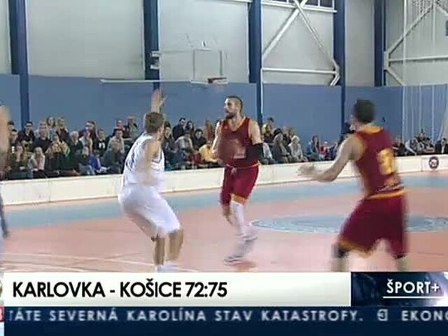 Basketbalisti Karlovky zvíťazili nad Košicami 72:75
