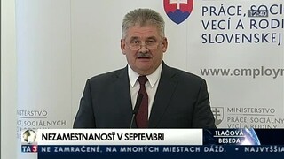 TB J. Richtera o vývoji nezamestnanosti v mesiaci september