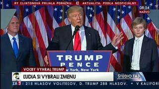 Príhovor novozvoleného amerického prezidenta Donalda Trumpa
