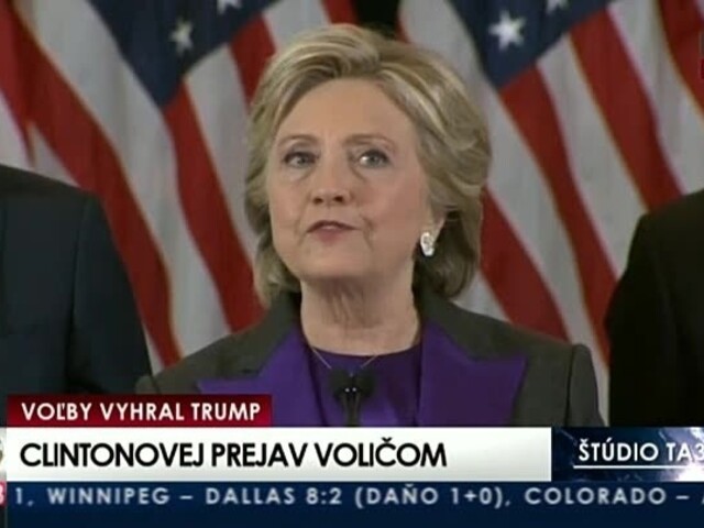 Prejav H. Clintonovej a T. Kaineho voličom