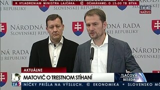 TB I. Matoviča a D. Lipšica o trestnom stíhaní za údajné ohováranie