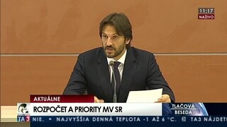 TB R. Kaliňáka o rozpočte a prioritách rezortu vnútra